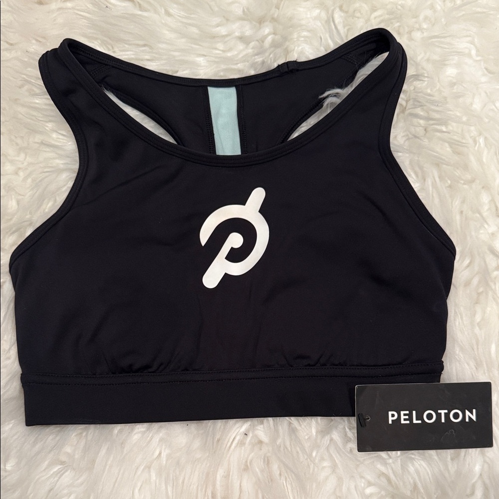 Peloton Black and White Sports Bra